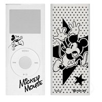 ディズニー ミッキー柄 クリアカバー for 2nd iPod nano