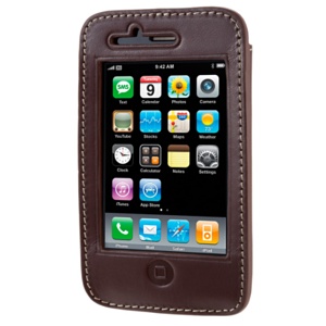 avenue-d Italian Leather Sleeve for iPhone 3GS（ダークブラウン）