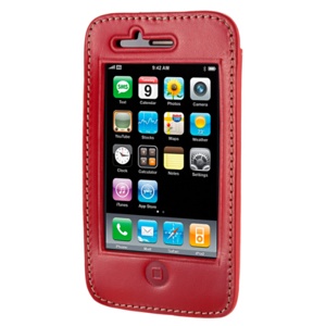 avenue-d Italian Leather Sleeve for iPhone 3GS（レッド）