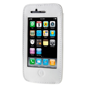 avenue-d Italian Leather Sleeve for iPhone 3GS（ホワイト）
