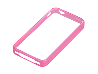iPhone 4専用 TPUフレーム（ピンク）[BSIPP2CPK] - バッファローコクヨサプライ