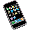 bezel for iPhone 3G シルバー with ピンキースワロフスキー[GTY-PH-000003]
