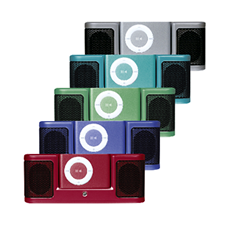 新色モデル iPod shuffle 2nd用 充電機能付き コンパクトスピーカー