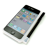 iPhone 4用タッチペン付きシリコンジャケット（ホワイト）[RT-P3C6/W]
