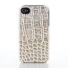 Simplism Leather Cover Set for iPhone 4（Crocodile Gold）[TR-LCSIP4-CG]