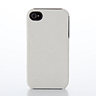 Simplism Leather Cover Set for iPhone 4（Lizard White）[TR-LCSIP4-LW]