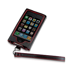 PRIE Ambassador SMART for iPhone 3GS B/W（ブラックレザー/レッドステッチ）[TUN-PH-100017] - TUNEWEAR